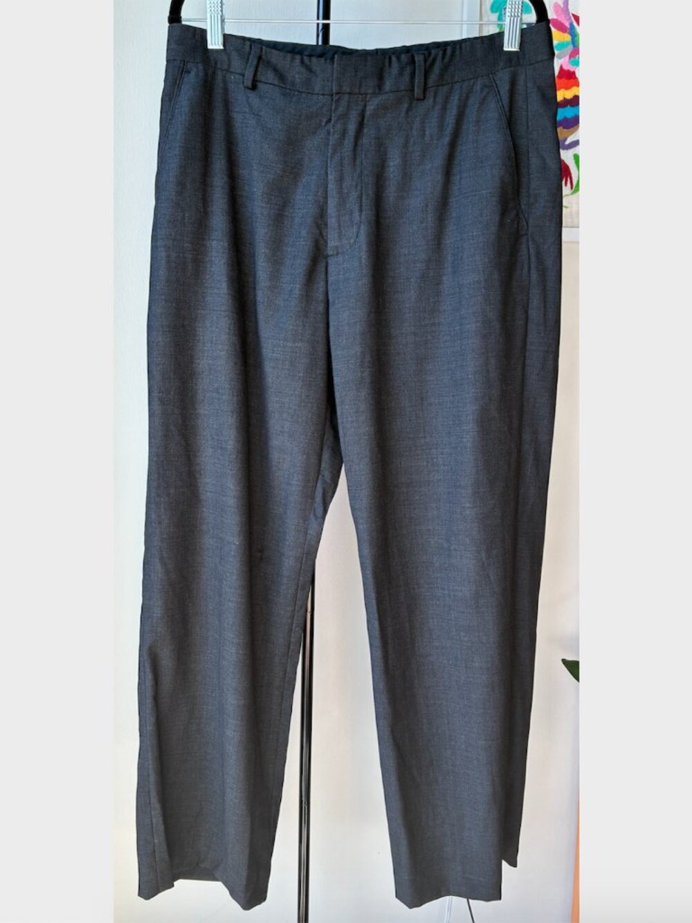 Banana Republic Men's Dark Gray Wool Pants - Size 33 X 30